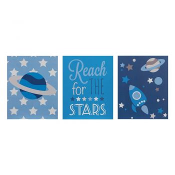 Tablouri pentru copii 3 buc. 16x20 cm Reach for the Stars – Premier Housewares ieftin