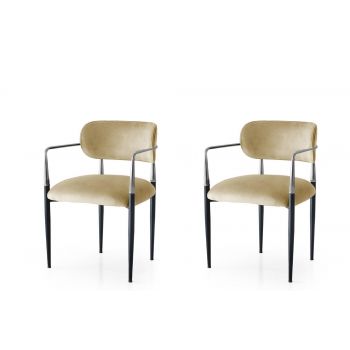 Set scaune (2 bucăți) JN Chair Set (2 Pieces), Crem, 56x83x56 cm