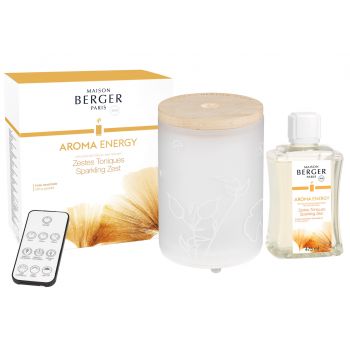 Difuzor ultrasonic parfum Berger Aroma Energy + parfum Zestes toniques 475ml