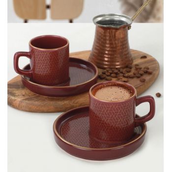 Set cesti de cafea, Keramika, 275KRM1543, Ceramica, Mov ieftin