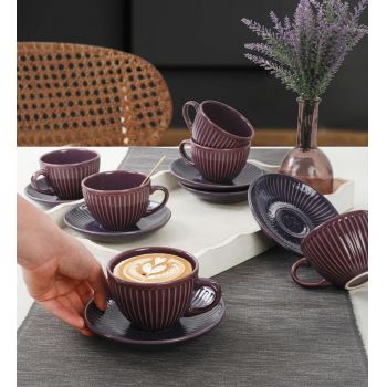 Set pentru ceai, Keramika, 275KRM1528, Ceramica, Mov ieftin