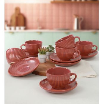 Set pentru ceai, Keramika, 275KRM1530, Ceramica, Portocaliu