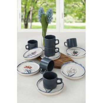 Set pentru ceai, Keramika, 275KRM1648, Ceramica, Multicolor ieftin