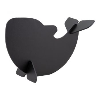 Tabla de scris Securit Silhouette 3D Whale 22x14 5x10cm include marker creta negru ieftin