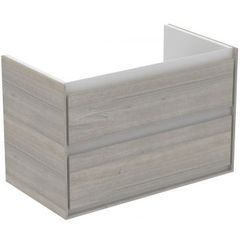 Dulap baza Ideal Standard Connect Air 80 cm lemn gri deschis/alb mat la reducere