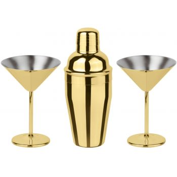 Set cocktail Paderno Martini inox auriu la reducere