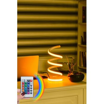 Lampa de masa, Curlux, 509CRL1113, Aluminiu, Multicolor ieftina