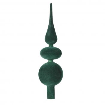 Varf de brad din pastic Spic Velvet Verde, H31 cm