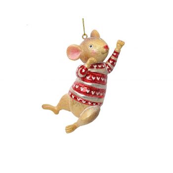 Glob Boy mouse, Decoris, 5.2x7.2x13.2 cm, sticla, multicolor ieftina