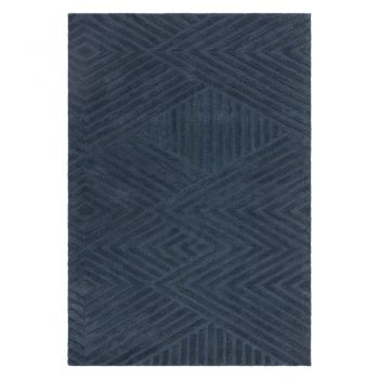 Covor albastru închis din lână 160x230 cm Hague – Asiatic Carpets