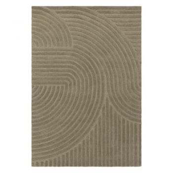 Covor kaki din lână 120x170 cm Hague – Asiatic Carpets