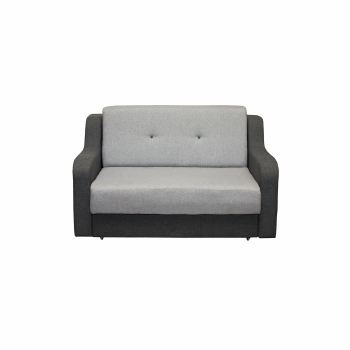 Canapea GINA extensibila, 2 locuri, cu arcuri si lada depozitare, gri inchis + gri deschis, 160x100x95 cm