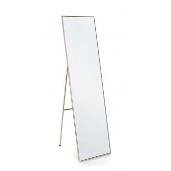 Oglinda de podea Universe, Bizzotto, 40 x 150 cm, otel/MDF/sticla, auriu