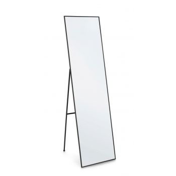 Oglinda de podea Universe, Bizzotto, 40 x 150 cm, otel/MDF/sticla, negru