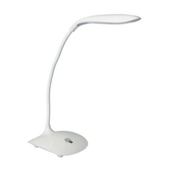 Lampa de birou, plastic, alb, inaltime 44 cm