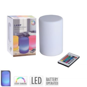 Lampa LED RGB cu telecomanda, alb, 10 x 15cm ieftina