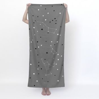 Prosop gri închis 70x150 cm Constellation – Blanc