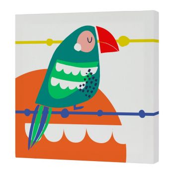 Tablou pentru copii 27x27 cm Pretty Parrots – Moshi Moshi