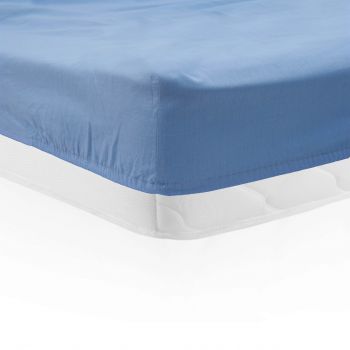Cearceaf de pat cu elastic Heinner Home, 180x200 cm, bumbac, albastru la reducere