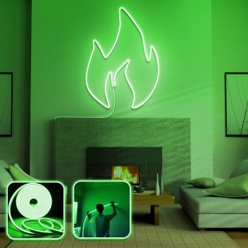 Aplica de Perete Neon Fire - Medium, Verde
