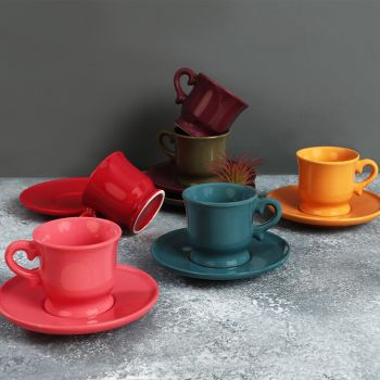 Set cești de cafea, Multicolor, 6 cm