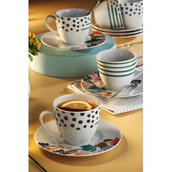 Set de cani de ceai, Multicolor, 8x7x8 cm