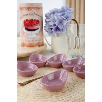 Set farfurii cu sos Mini Gondola Violet Snack / Sauce Bowl 8 Cm 6 Pieces, violet, 2.2x3.5x8 cm