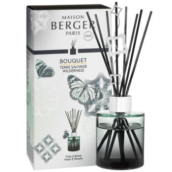 Difuzor parfum camera Berger Bouquet Lilly Verte cu parfum Terre Sauvage 115 ml