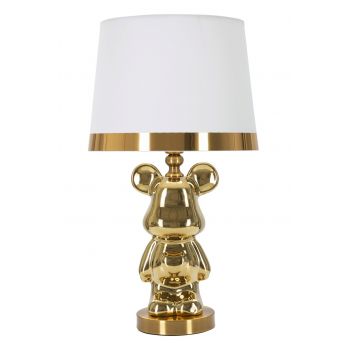 Lampa de masa Bear, Mauro Ferretti, Ø30 x 54 cm, 1 x E27, 40W, ceramica/fier, auriu