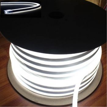 Furtun 100m Banda LED Neon tip Rola, Flexibil, Alb rece/Alb cald