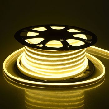 Furtun 100m Banda LED Neon tip Rola, Flexibil, Alb rece/Alb cald