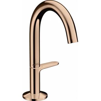 Baterie lavoar baie red gold lucios cu ventil click-clack Hansgrohe Axor One Select 140 la reducere