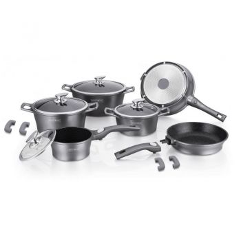Set oale marmorate Royalty Line ES 2014M 14 piese - silver