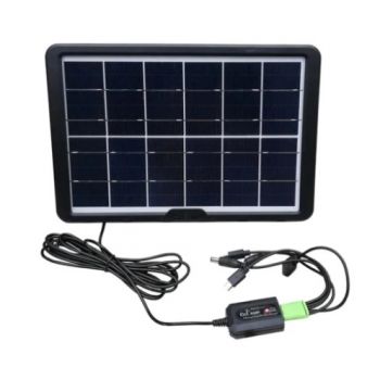 Panou solar portabil CL-680 6V 8W cu Port multi USB