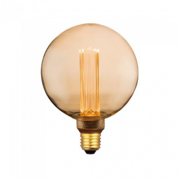 Bec LED cu filament SKU-7475 Amber Glass G125 E27 4W 1800K lumina alba calda ieftin