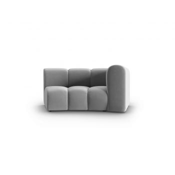 Modul canapea dreapta 1.5 locuri, Lupine, Micadoni Home, BL, 171x87x70 cm, catifea, gri