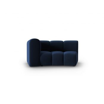 Modul canapea stanga 1.5 locuri, Lupine, Micadoni Home, BL, 171x87x70 cm, catifea, albastru regal la reducere
