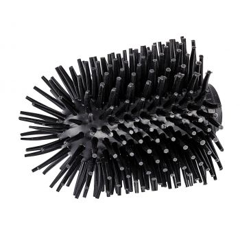 Rezerva perie din silicon pentru toaleta, Wenko, Ø 7.5 cm, negru ieftina