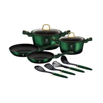 Set oale marmorate cu capace 10 piese Emerald Collection Berlinger Haus BH 7039