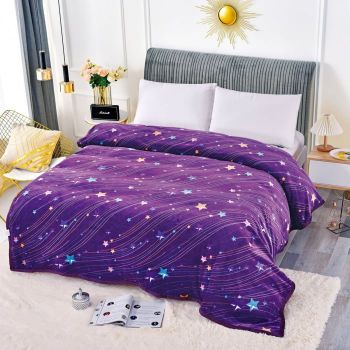 Patura Cocolino 200x230cm - Purple Colorful Star ieftina