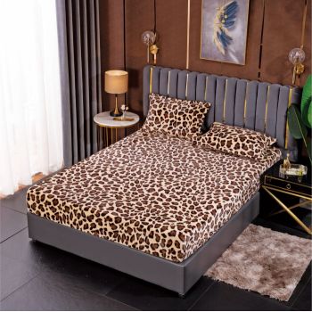 Husa de pat cu elastic cocolino + 2 Fete de Perna, Leopard la reducere