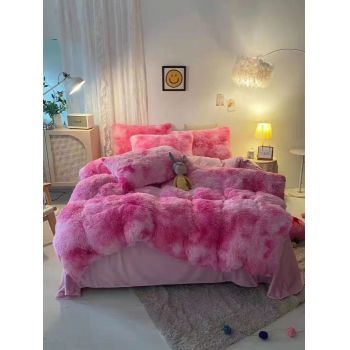 Lenjerie pat pufoasa COCOLINO Fluffy 6 Piese - Pink