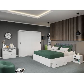 Set dormitor complet Alb - Karin - C5 ieftin