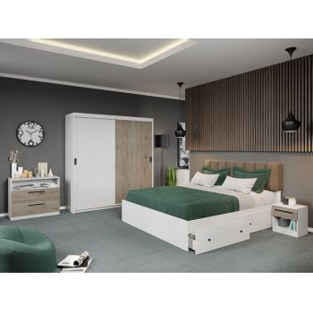 Set dormitor complet San Remo+Alb - Karin - C13 ieftin