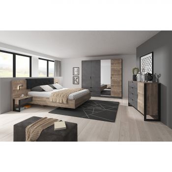Set Dormitor Arden, Stejar SAND GRANGE/MATERA ieftin