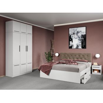 Set dormitor complet Alb - Madrid - C37 ieftin