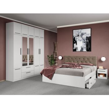 Set dormitor complet Alb - Madrid - C55