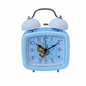 Ceas de masa desteptator pentru copii Pufo Joy, cu buton de iluminare cadran, 16 x 12 cm, model Teddy Bear ieftin