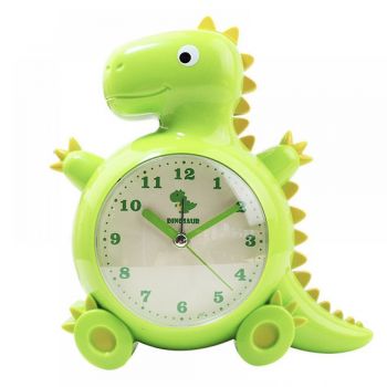 Ceas de masa desteptator pentru copii Pufo, model Happy Dyno, 15 cm, verde ieftin