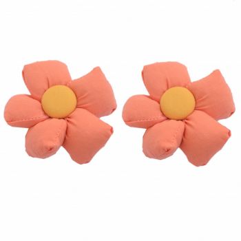 Set cordon de strangere Pufo Little Flower pentru draperie sau perdea cu magnet, 2 buc, portocaliu ieftina